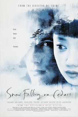 落在香杉树的雪花 